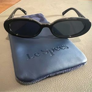 Le Specs Outta Love Sunglasses in Black & Smoke Mono